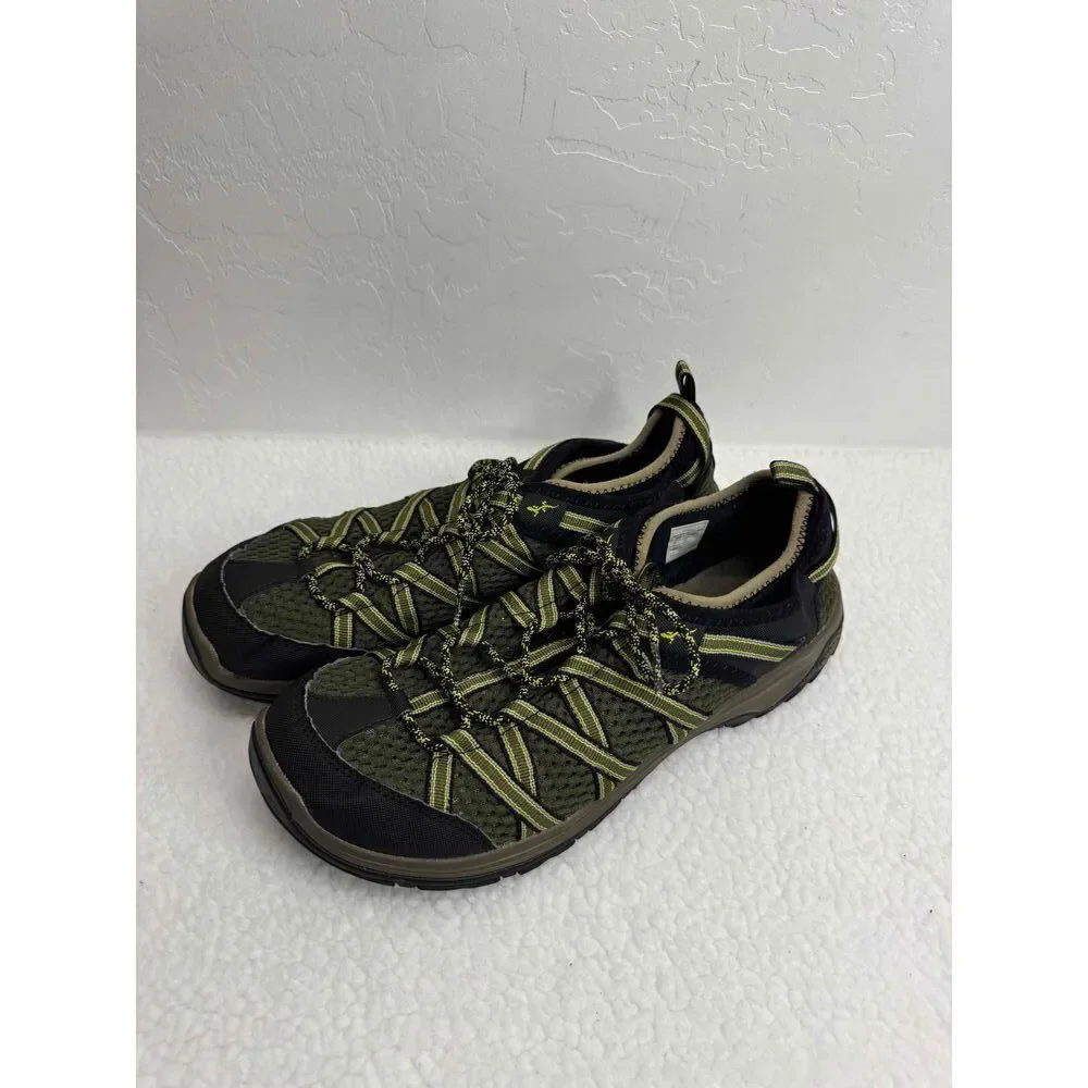 Chaco Footwear Green Black Mesh Upper Lace Up Hiking‎ Shoes Size US 12 UK 11
